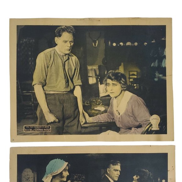 Two Original 1920 "The Lure of Crooning Water" Silent film lobby cards - Rooke - Picture 2 of 12